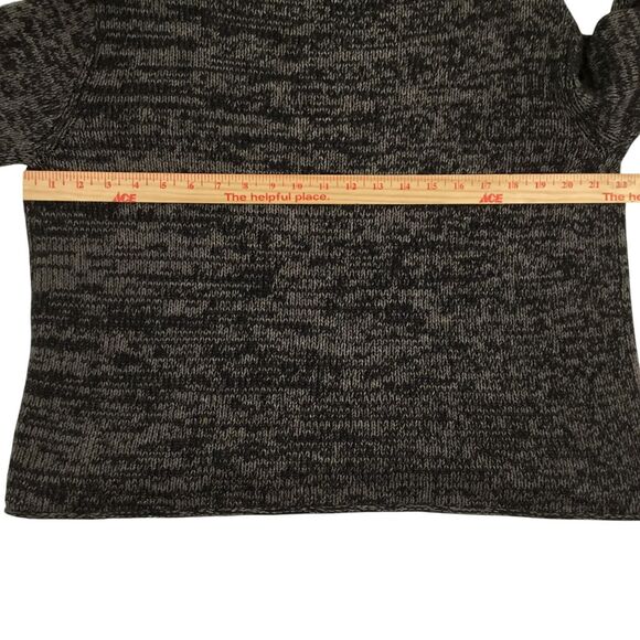 Eileen Fisher Sweater Size M Yak Merino Wool Brown Marl Funnel Neck Boxy Cropped - Picture 13 of 14